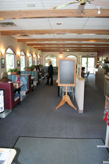 Dining area at The Old Caboose Restaurant